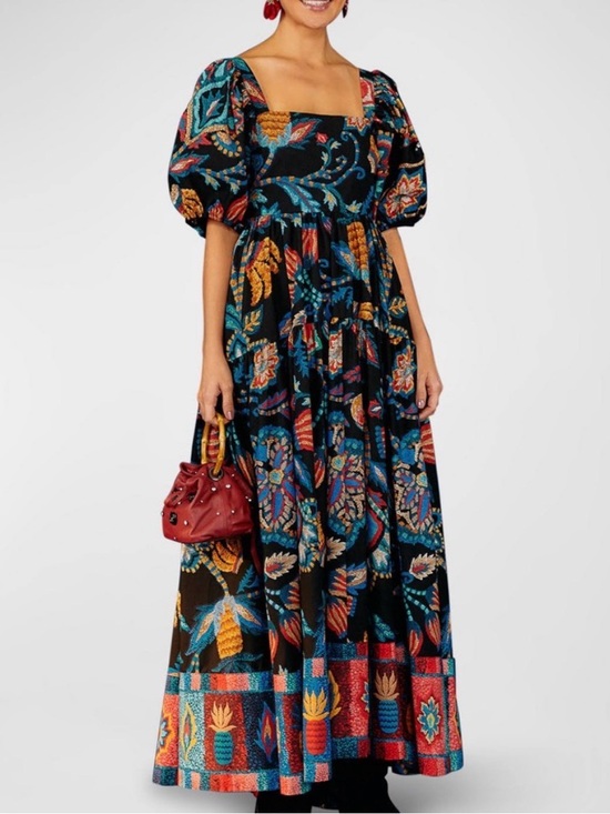 FARM Rio Dresses & Skirts - Farm Rio x Anthropologie Puff Sleeve Maxi Dress